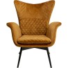 Armchair Tudor velvet ochre Kare Design