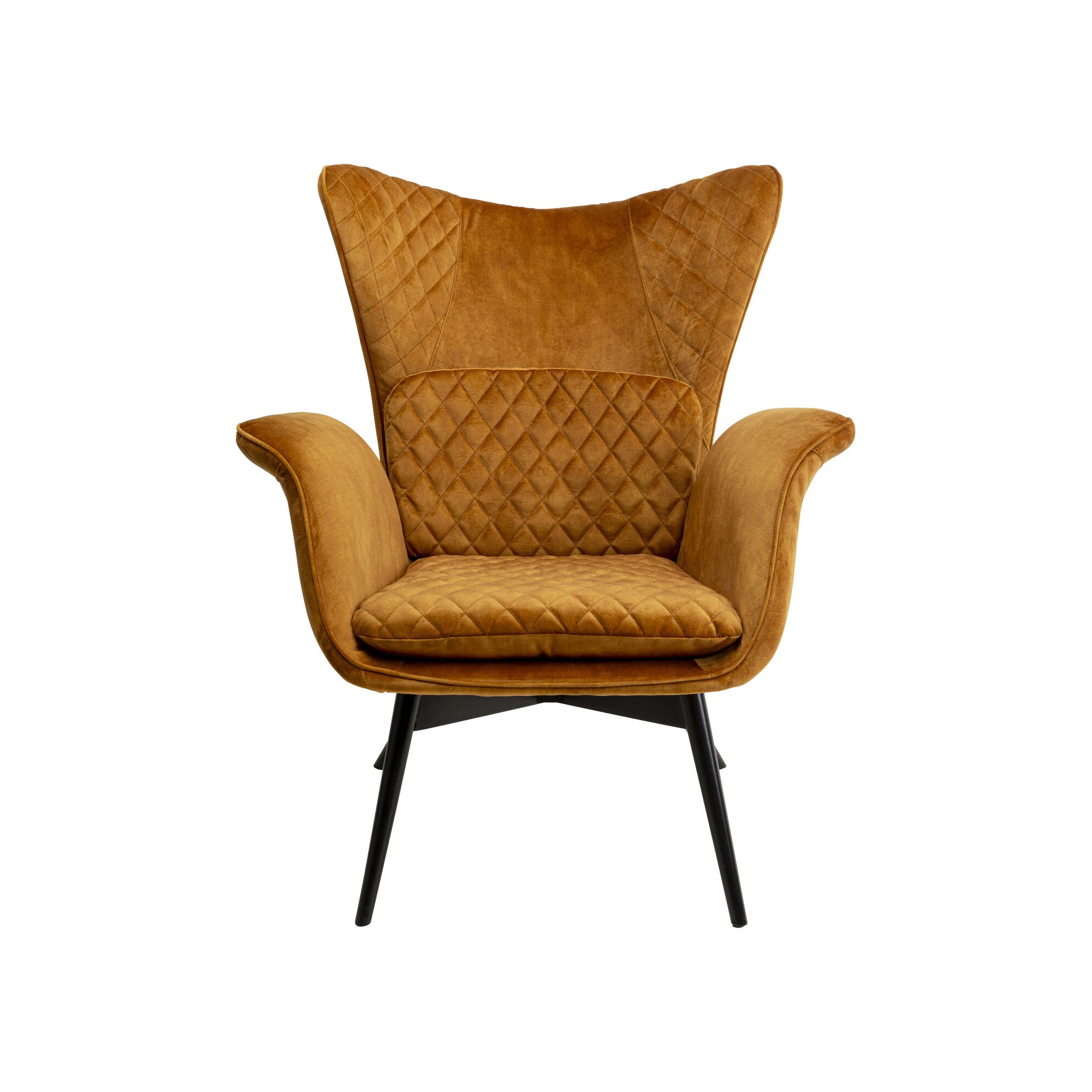 Fauteuil Tudor fluweel oker Kare Design