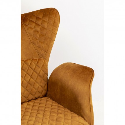 Armchair Tudor velvet ochre Kare Design