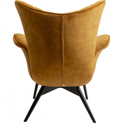 Fauteuil Tudor fluweel oker Kare Design