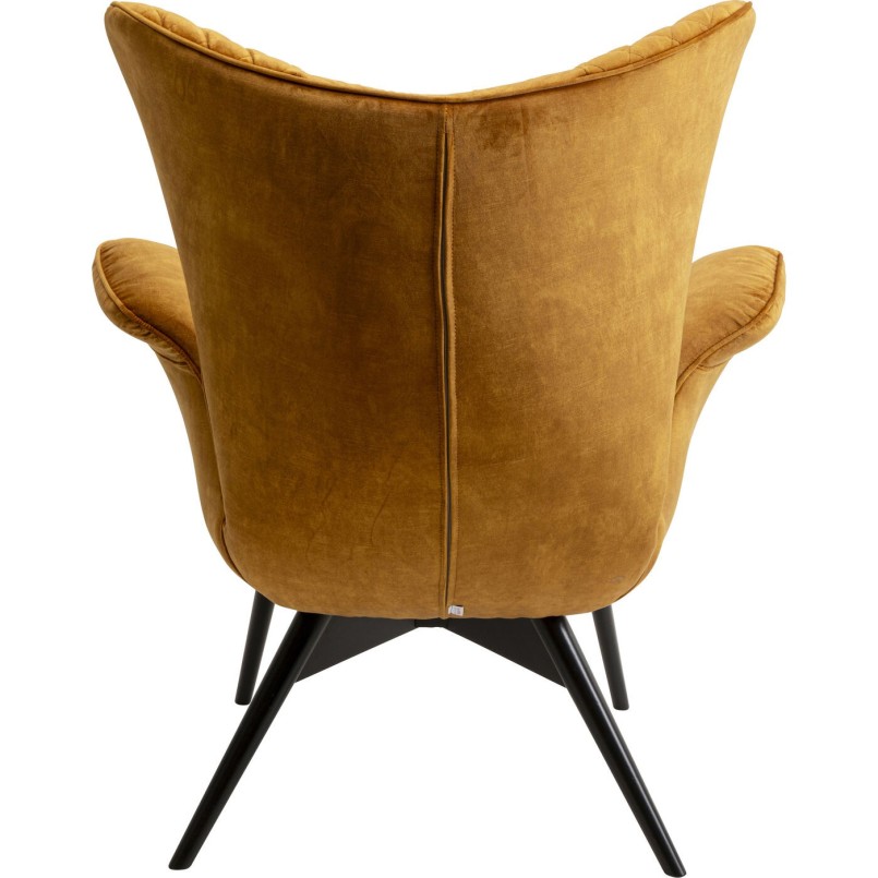 Armchair Tudor velvet ochre Kare Design