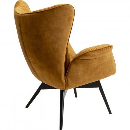 Armchair Tudor velvet ochre Kare Design