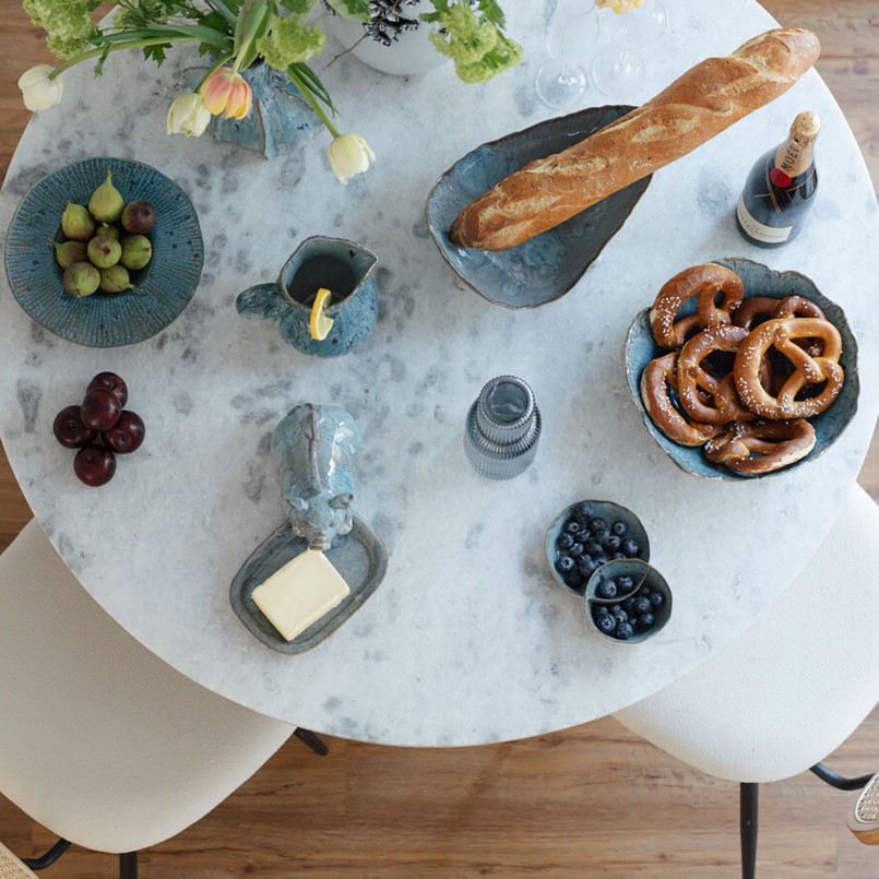 Assiette creuse en grès bleu - Mina - Kare Design
