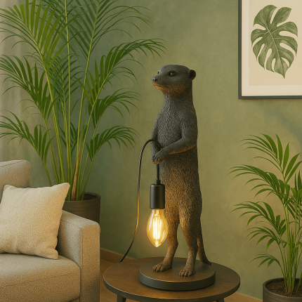 Tafellamp meerkat zwart Kare Design