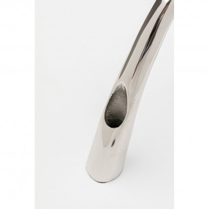 Bougeoir Bow Duo 21cm chromé Kare Design