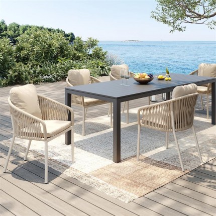 Chaise de jardin avec accoudoirs Cyprus beige Kare Design