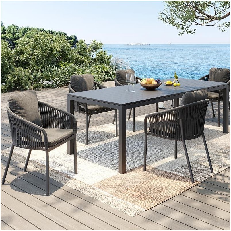 Chaise de jardin avec accoudoirs grise - Cyprus - Kare Design