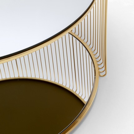 Salontafel Wire Double Ø80cm messing Kare Design