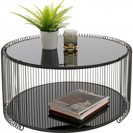 Salontafel Wire Double Ø80cm zwart Kare Design