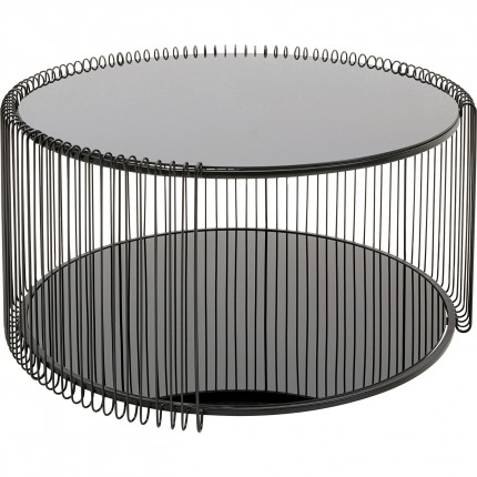 Salontafel Wire Double Ø80cm zwart Kare Design