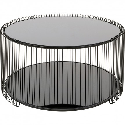 Salontafel Wire Double Ø80cm zwart Kare Design
