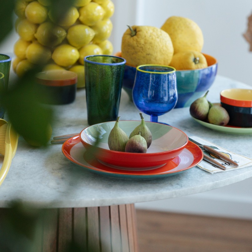 Waterglazen Bubbles groen (4/set) Kare Design
