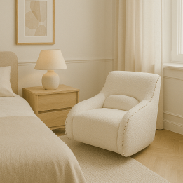 Cream polyester rocking chair - Swing Ritmo - Kare Design