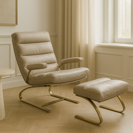 Fauteuil en Voetensteun Novel Kare Design