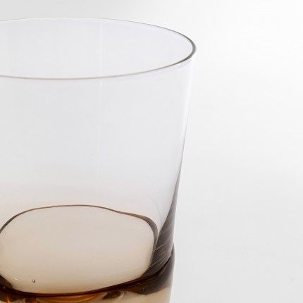 Water Glass Mimi amber (4/set) Kare Design