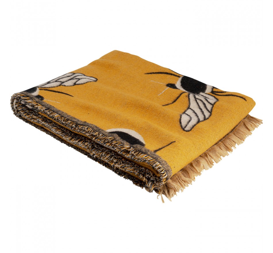 Dekken geel bijen 170x130cm Kare Design