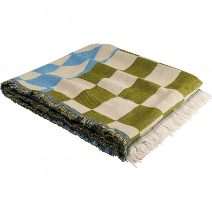 Blanket checker blue and green 170x130cm Kare Design