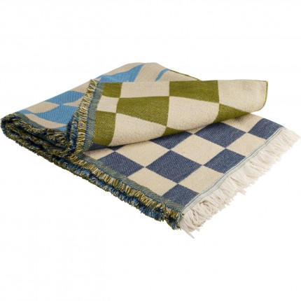 Dekken Checker blauw en groen 170x130cm Kare Design