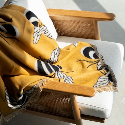 Dekken geel bijen 170x130cm Kare Design