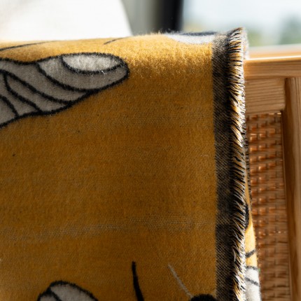 Dekken geel bijen 170x130cm Kare Design