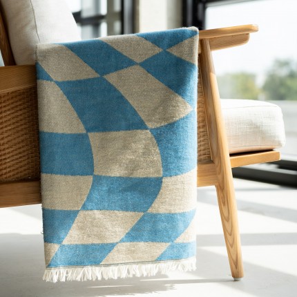Dekken Checker blauw en groen 170x130cm Kare Design