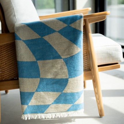 Dekken Checker blauw en groen 170x130cm Kare Design