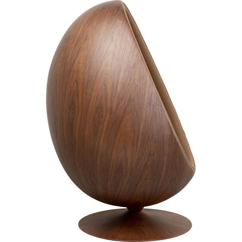 Fauteuil pivotant Eye Ball noyer