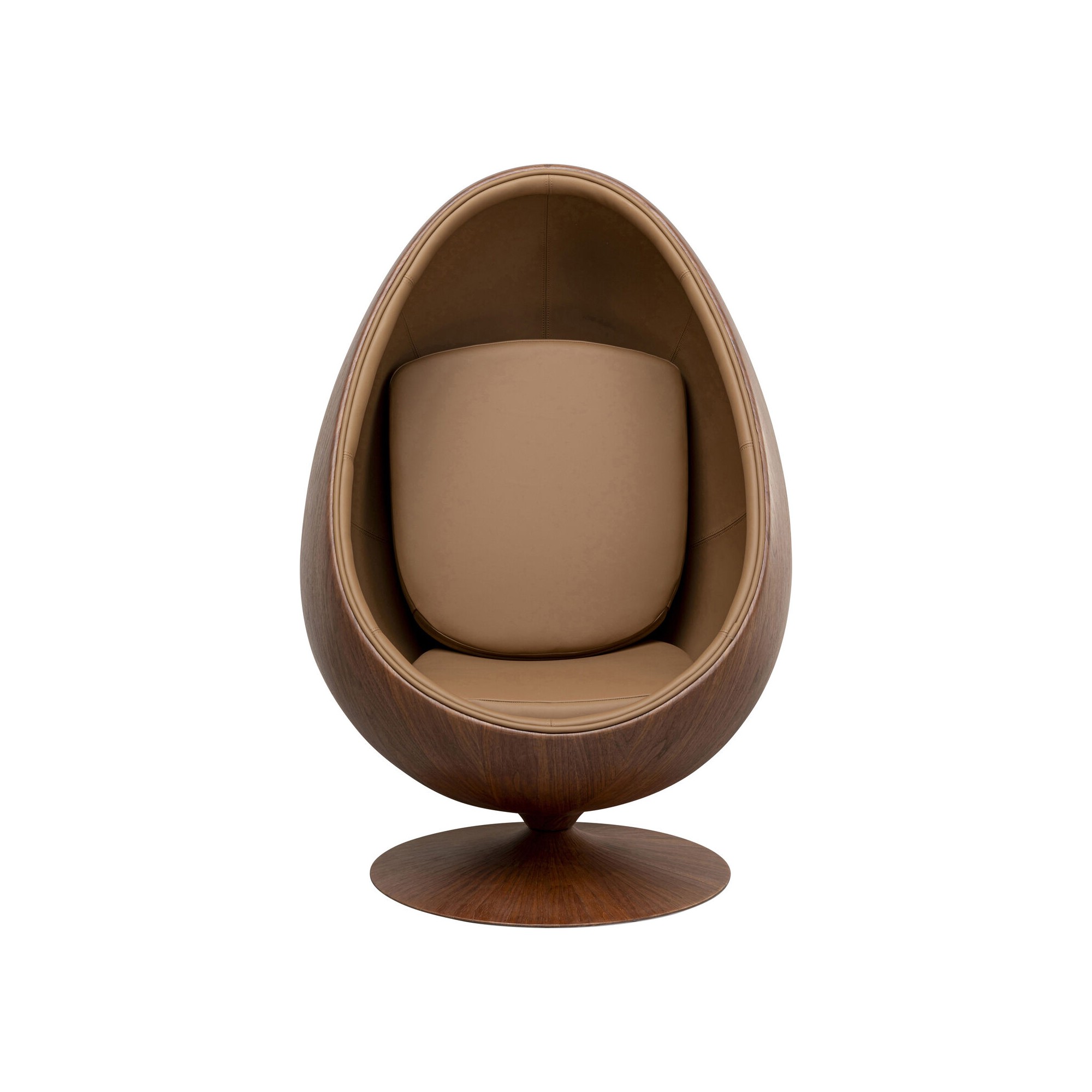 Fauteuil pivotant Eye Ball noyer