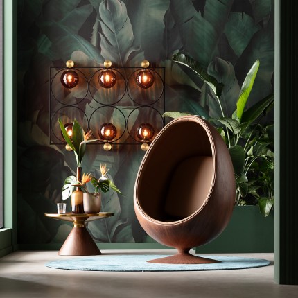 Swivel Armchair Eye Ball walnut Kare Design