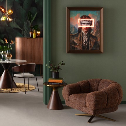 Swivel armchair Janno brown Kare Design