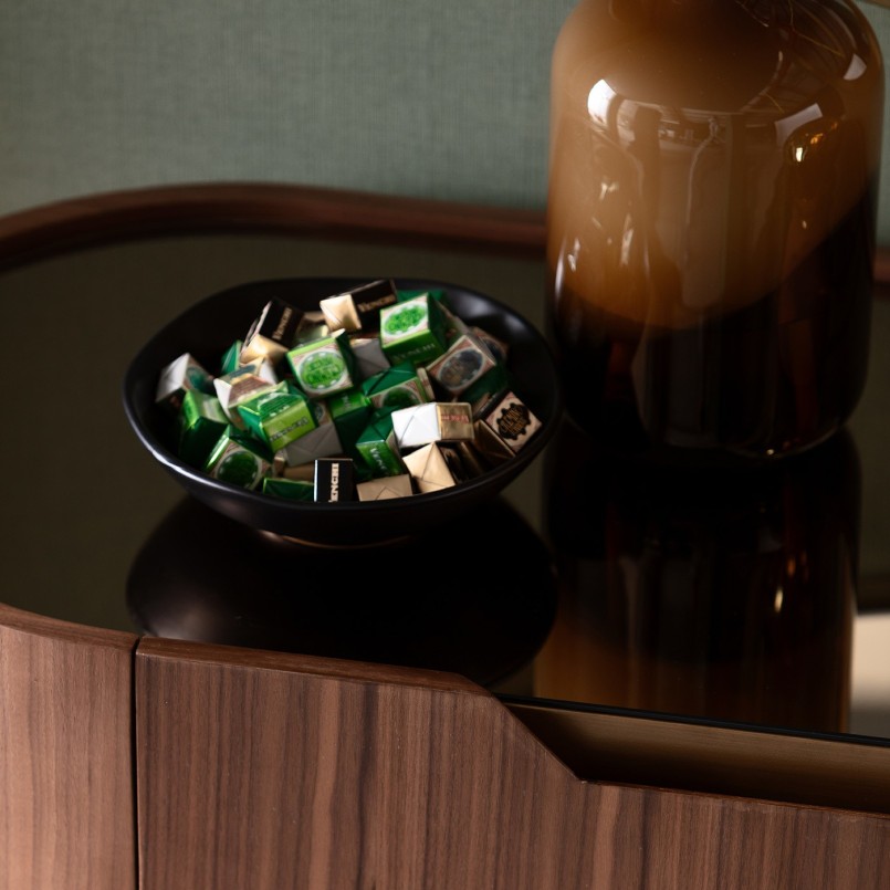TV-meubel met hout- en glaseffect - Giorgio - Kare Design