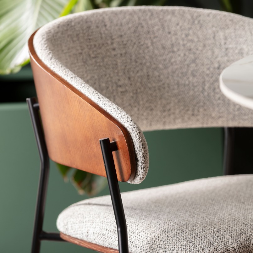 Chair with armrests Cindy walnut Kare Design