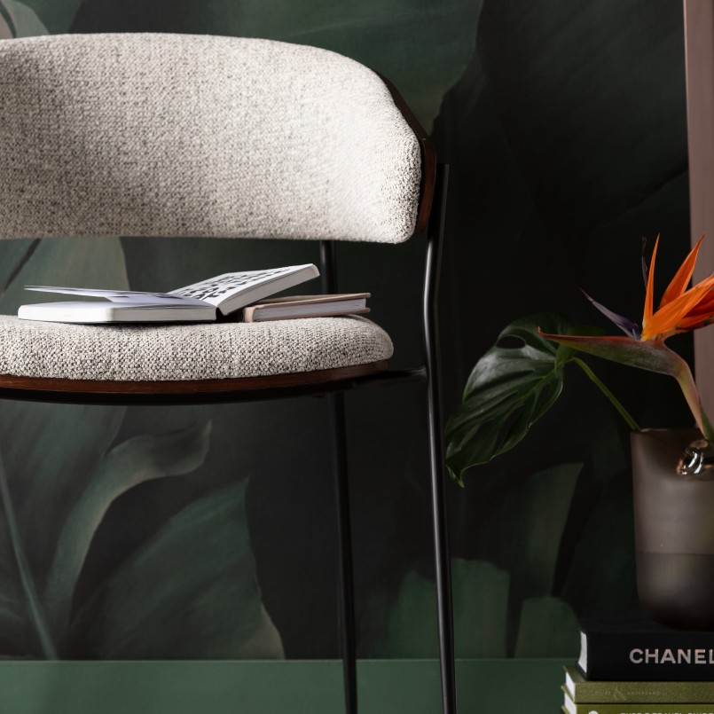 Stoel met armleuningen Cindy walnoot Kare Design