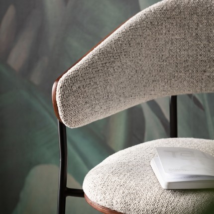 Stoel met armleuningen Cindy walnoot Kare Design