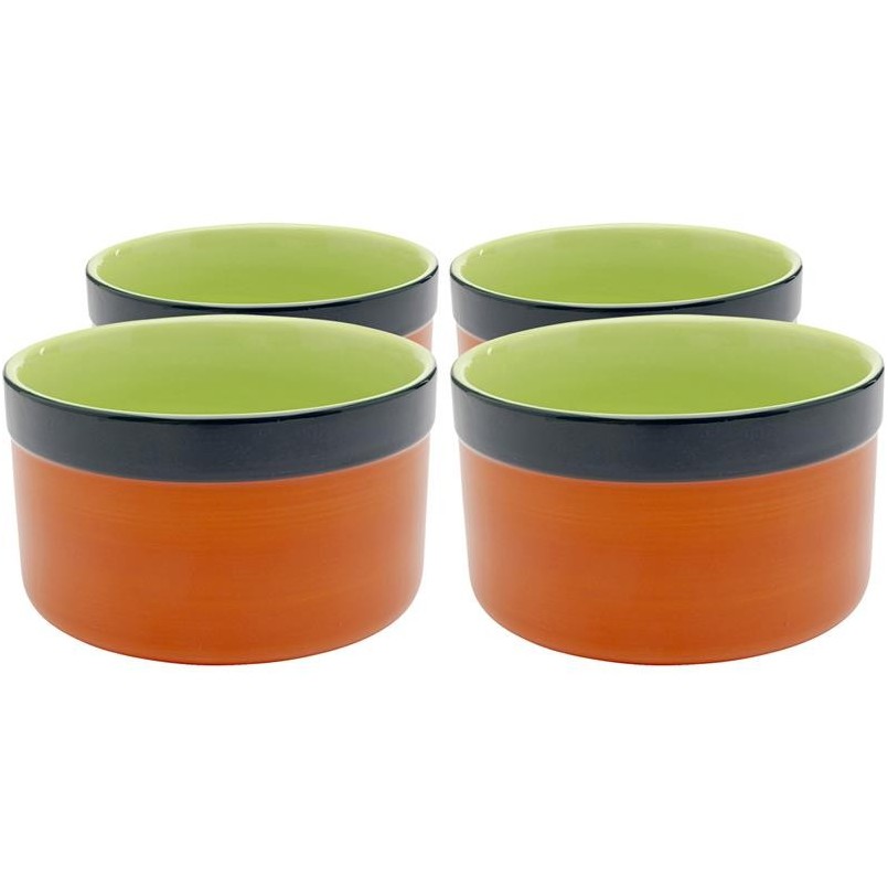 Bols en grès orange, bleu et vert - Capri - Kare Design