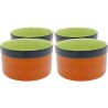Bols en grès orange, bleu et vert - Capri - Kare Design