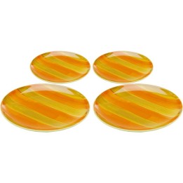 Assiettes en grès orange et vert - Capri - Kare Design