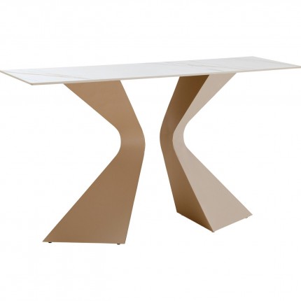Console Gloria 140x45cm beige keramiek wit Kare Design