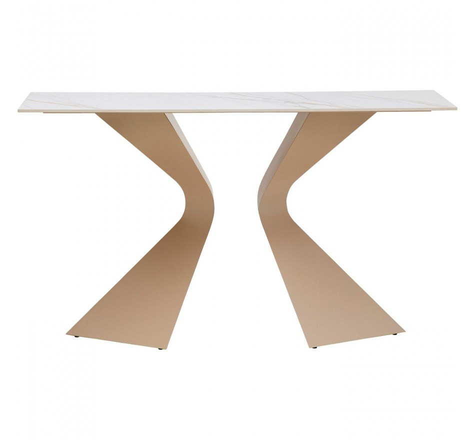 Console Gloria 140x45cm beige ceramic white Kare Design