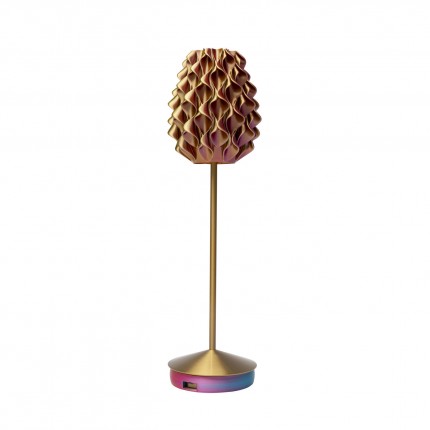 Tafellamp Swirl Sunset goud Kare Design