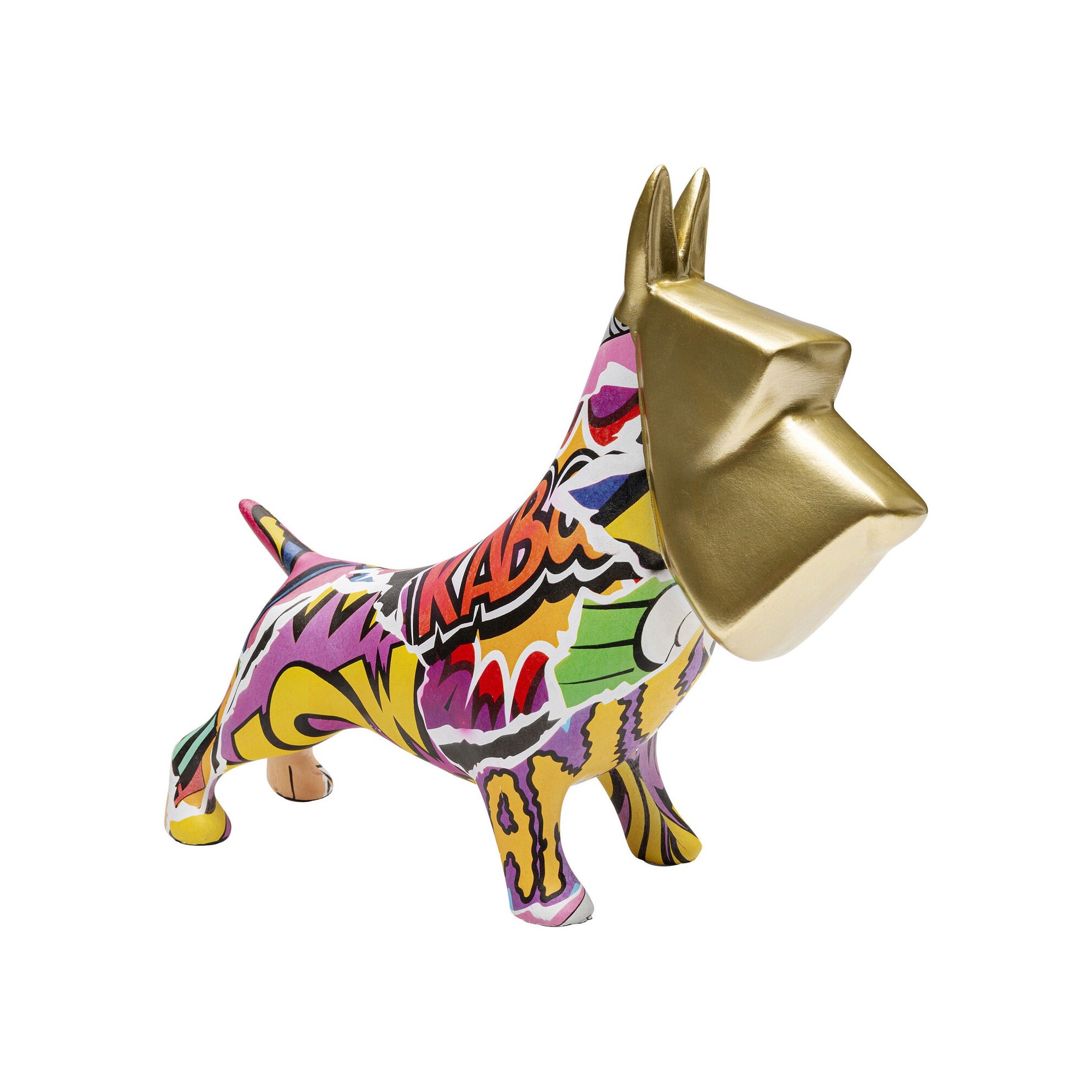 Money Box gold dog graffiti Kare Design
