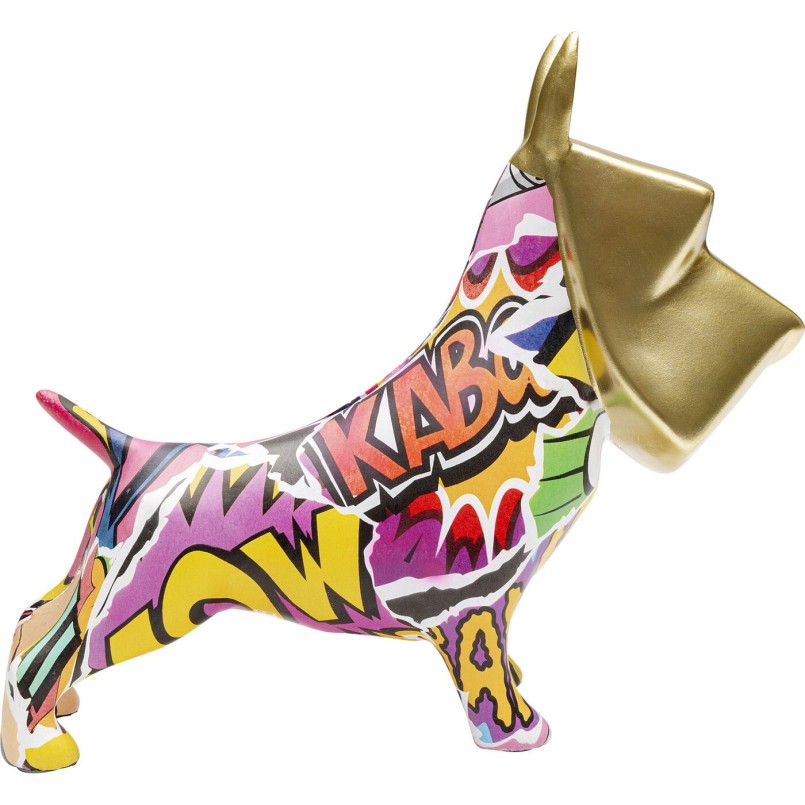 Tirelire chien graffitis multicolores - Kare Design