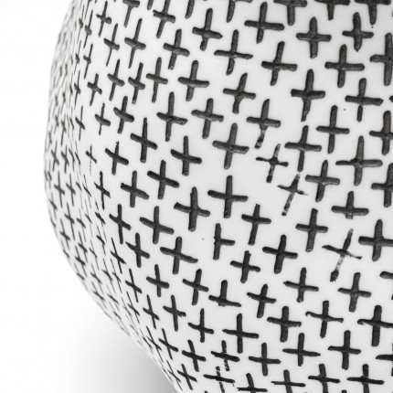 Vaas anemoon 35cm zwart en wit Kare Design