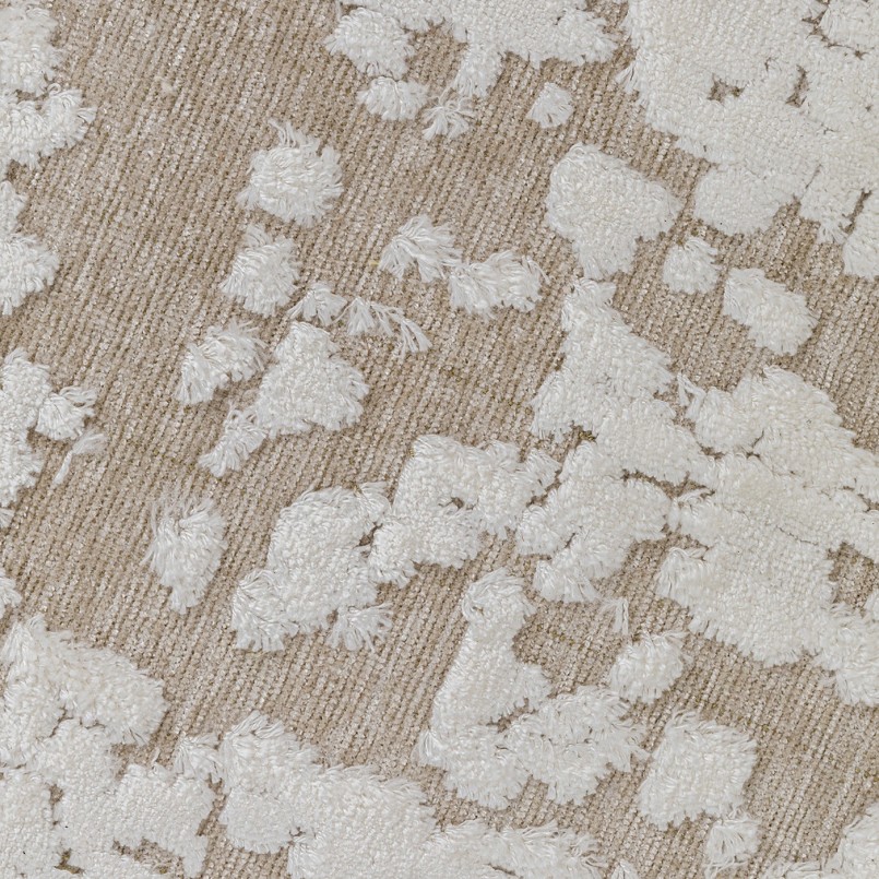 Beige stoffen vloerkleed - Silja - Kare Design
