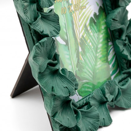 Cadre photo feuilles de ginkgo vertes 17x21cm Kare Design