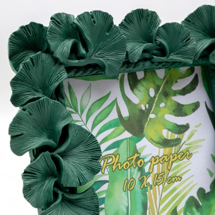 Cadre photo feuilles de ginkgo vertes 17x21cm Kare Design