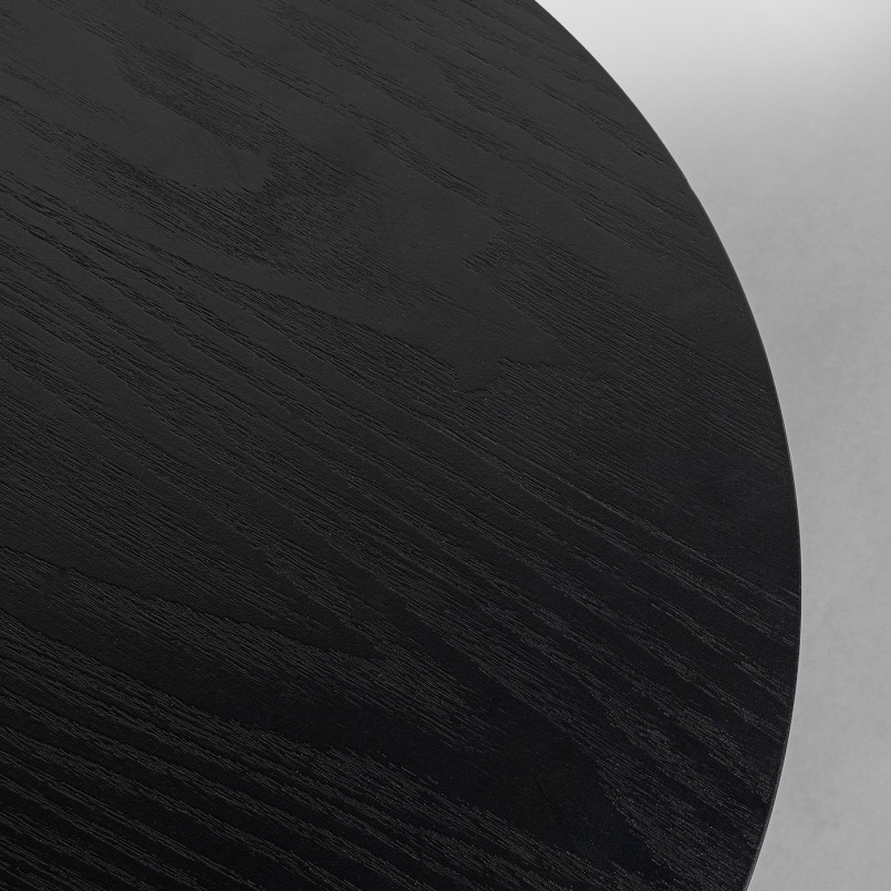 Table d'appoint noire en bois et acier - Easy Living - Kare Design