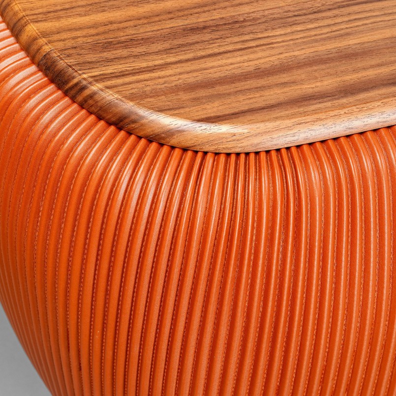 Vintage bar in walnut and imitation leather - Rio - Kare Design