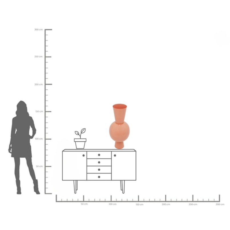 Vase Blow Peach 83cm