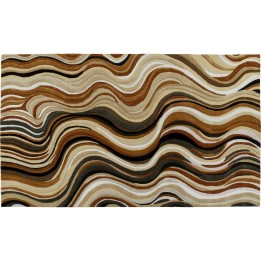 Tapis marron vagues abstraites - New Wave - Kare Design